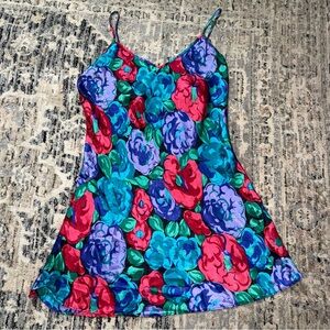Vtg Victoria secret Gold Label Floral Slip dress Large